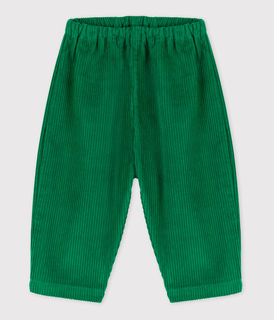 Pantalone bebè in velluto a coste grosse MATCHA