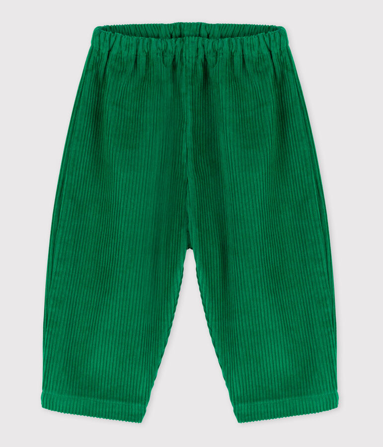 Pantalone beb&egrave; in velluto a coste grosse MATCHA