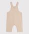 Salopette lunga in serge tinta unita neonato beige