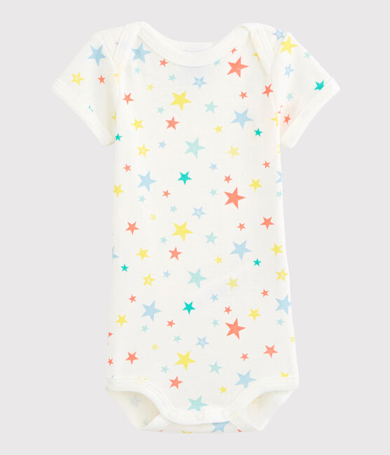 Body a manica corta bebè unisex bianco MARSHMALLOW/bianco MULTICO