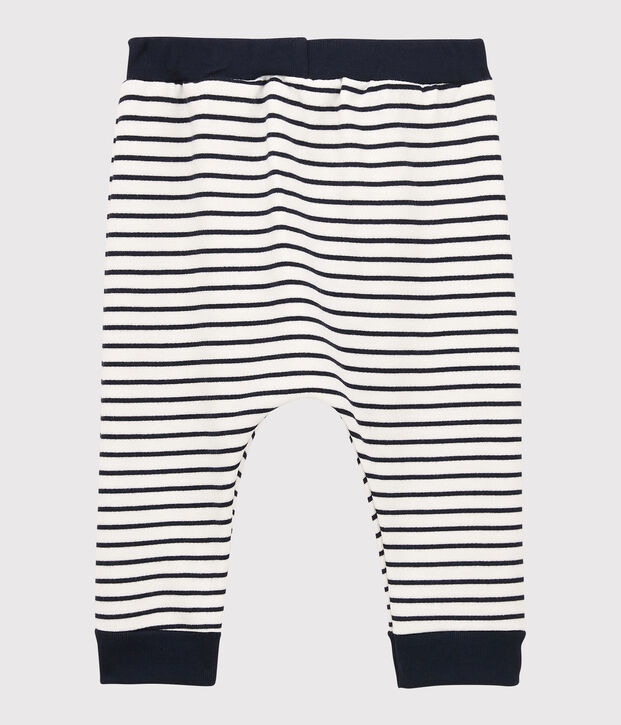 Pantaloni in molleton beb&egrave;. bianco/blu
