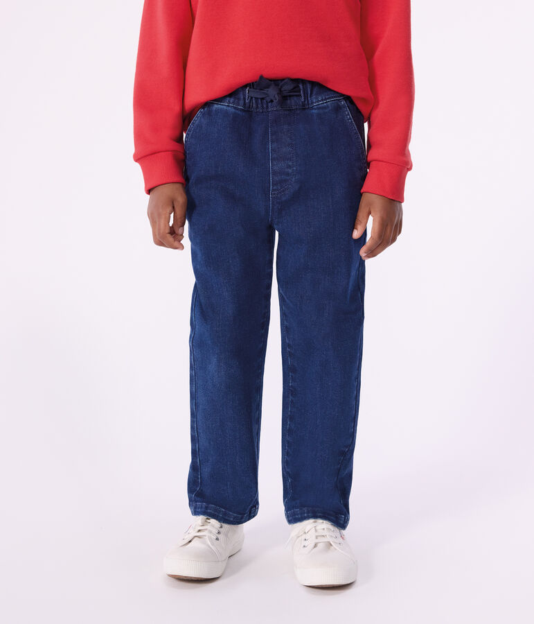 Pantaloni in denim bambina blu