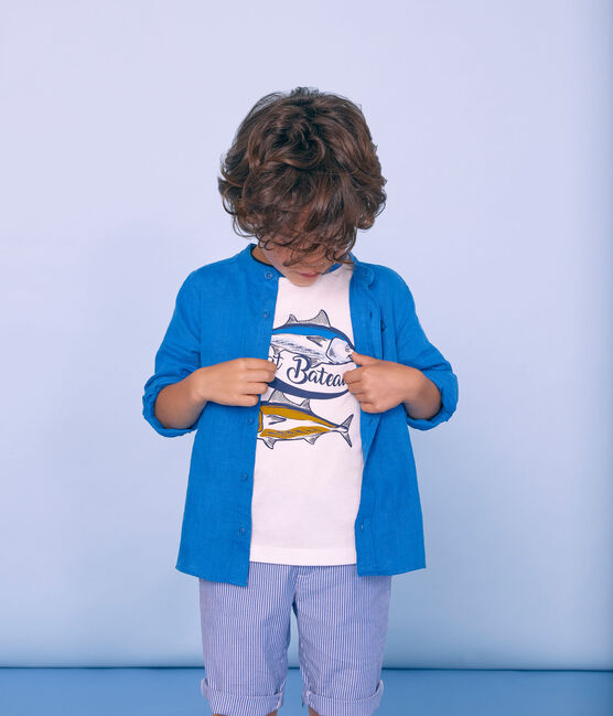 T-shirt bambino maniche corte bianco MARSHMALLOW