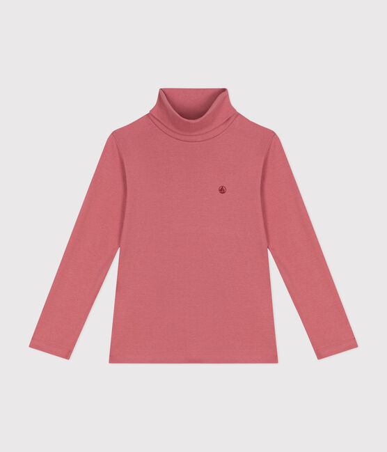 Dolcevita in cotone bambina/bambino rosa ROSEWOOD