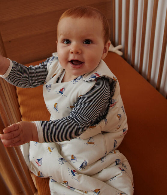 Sacco nanna bebè in cotone TOG 2.5 con motivo barche bianco MARSHMALLOW/blu MEDIEVAL/ MULTICO
