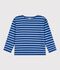 Marini&egrave;re in cotone a righe bambino blu/blu