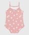 Costume da bagno intero con stampa floreale e volant neonato rosa CHARME/bianco MARSHMALLOW