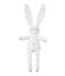 Doudou lapin bébé mixte imprimé bianco LAIT/bianco MULTICO