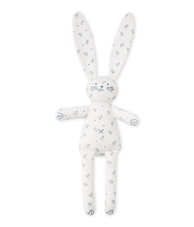 Doudou lapin b&eacute;b&eacute; mixte imprim&eacute; bianco/multicolore