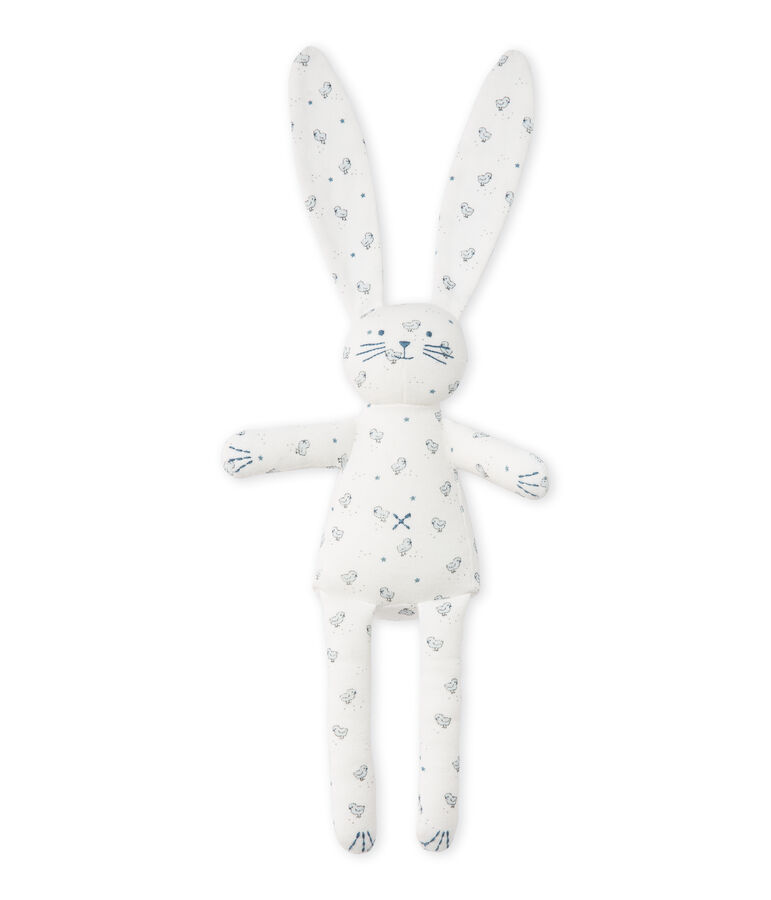Doudou lapin b&eacute;b&eacute; mixte imprim&eacute; bianco LAIT/bianco MULTICO