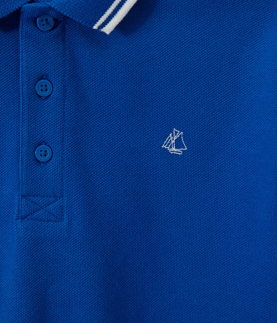 Polo bambino in jersey piqué blu PERSE