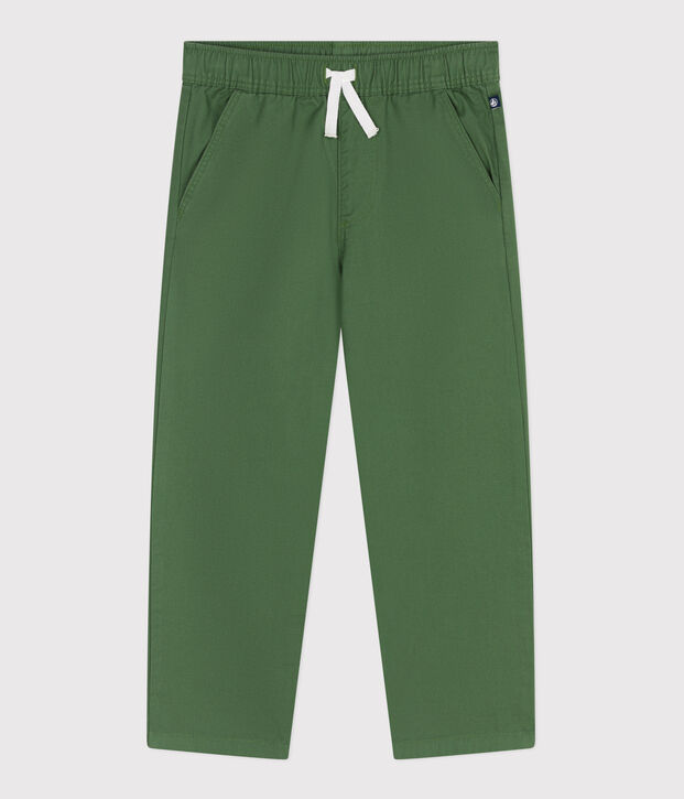 Pantaloni in cotone bambino verde