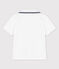 Polo manica corta in jersey bambino bianco MARSHMALLOW