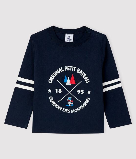 T-shirt bebè maschio blu SMOKING