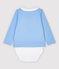 Body camicia con collo bebè maschio blu JASMIN