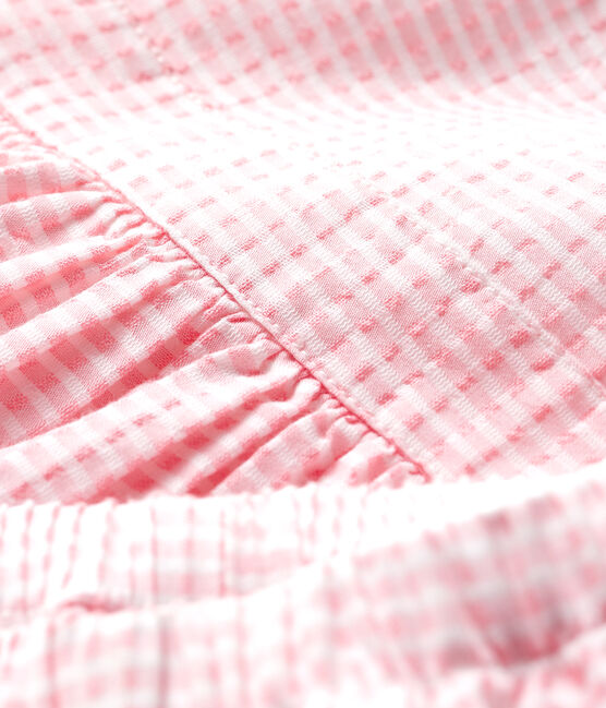 Abito e bloomer bebè femmina. rosa MINOIS/bianco MARSHMALLOW