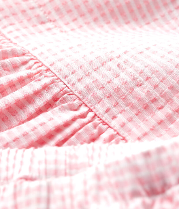 Abito e bloomer beb&egrave; femmina. rosa/bianco