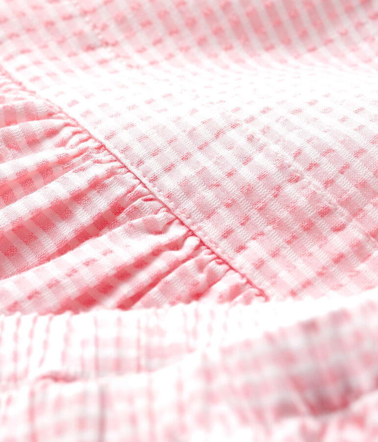 Abito e bloomer beb&egrave; femmina. rosa/bianco