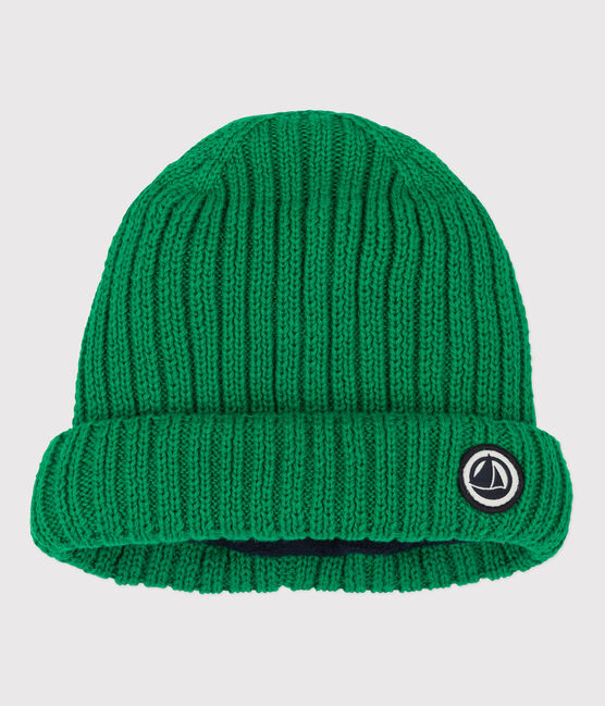 Berretto in maglia bambino foderato in pile riciclato MATCHA