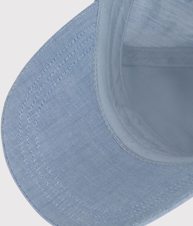 Berretto Petit Bateau in denim chiaro neonato blu BLEU CLAIR