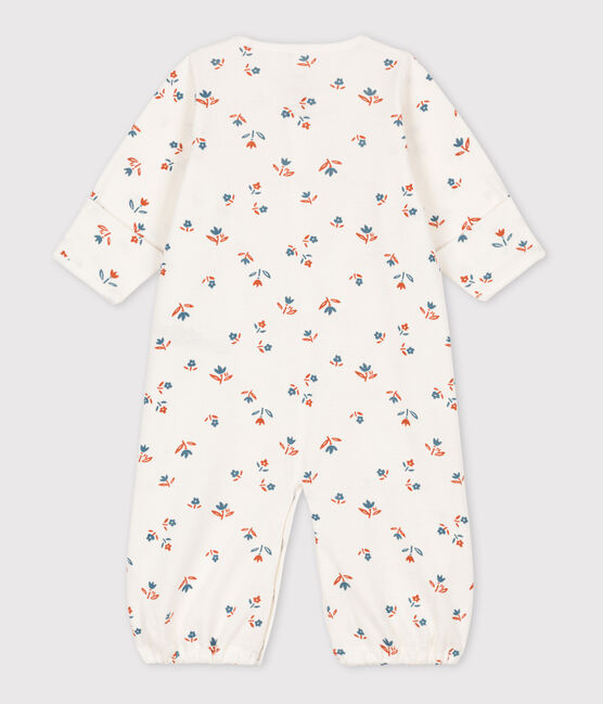 Tutina combisac di cotone con stampa per neonati bianco MARSHMALLOW/bianco MULTICO
