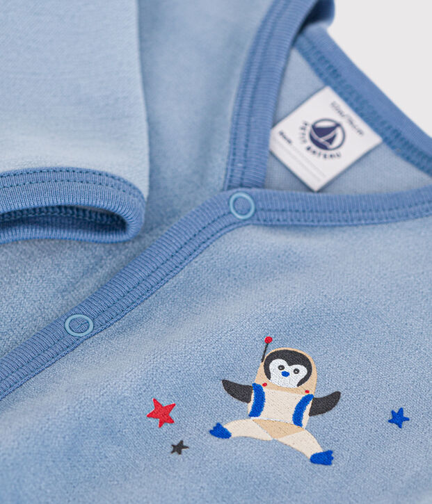 Pigiama in ciniglia neonato blu
