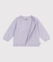 Cardigan in maglia di cotone tinta unita neonato viola PARME
