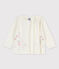 Cardigan in tricot jersey cotone/lino bebè femmina bianco MARSHMALLOW