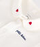 Body nascita a maniche corte e con colletto in cotone bianco MARSHMALLOW