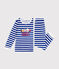 Pigiama a righe in velluto bambino  blu CALVIN/ MARSHMALLOW