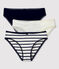 Confezione da 3 slip in cotone elastan Donna variante 1