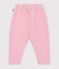 Joggers in cotone tinta unita neonato rosa