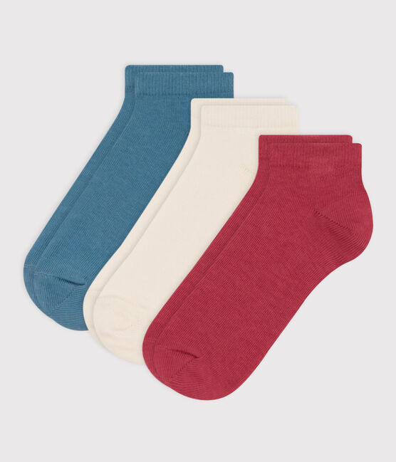 Set di 3 paia di calzini bambino in jersey di cotone tinta unita variante 2