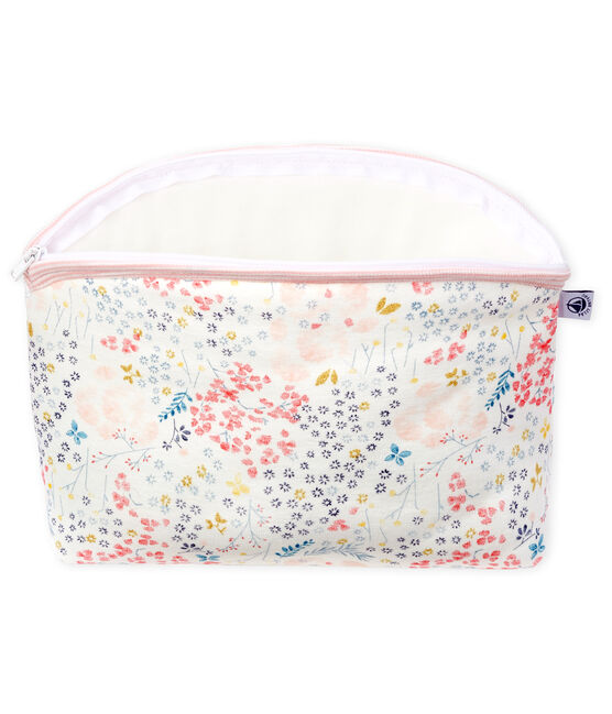 Borsina a costine bianco MARSHMALLOW+MINOIS/rosa MULTICO
