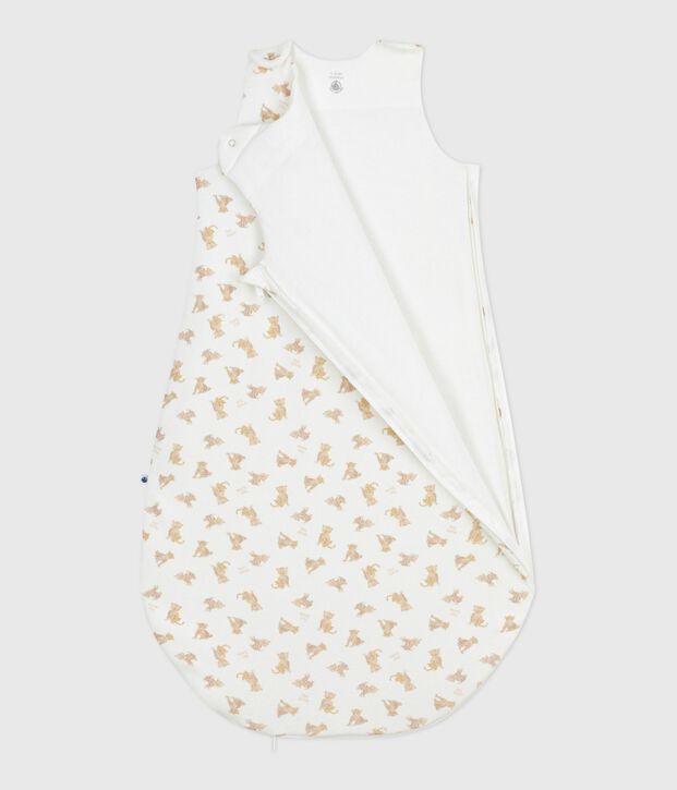 Sacco nanna in ciniglia con leopardo stampata neonato TOG 3 bianco/multicolore