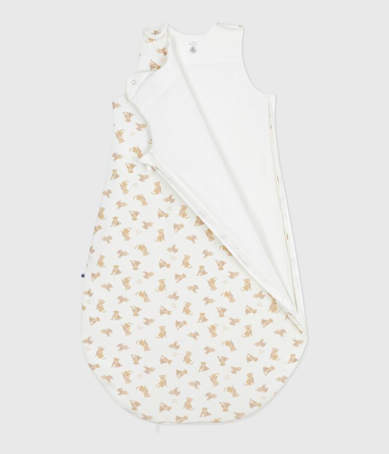 Sacco nanna in ciniglia con leopardo stampata neonato TOG 3 bianco MARSHMALLOW/bianco MULTICO