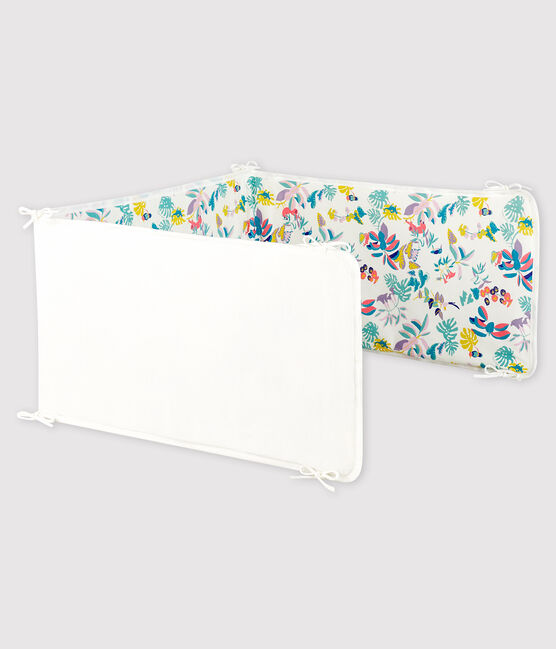 Giroletto fantasia giungla bebè femmina in costina bianco MARSHMALLOW/bianco MULTICO