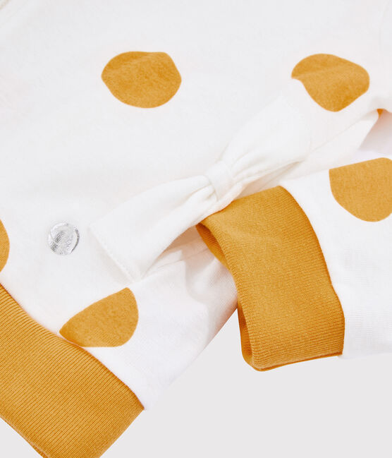 Felpa con cappuccio bambina bianco MARSHMALLOW/giallo BOUDOR