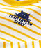 T-shirt a righe in cotone bébé bianco MARSHMALLOW/giallo BOUDOR