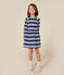 Abito a maniche lunghe in cotone spesso bambina  blu MEDIEVAL/ MONTELIMAR