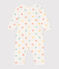 Pigiama senza piedini in cotone a cuori neonato bianco MARSHMALLOW/bianco MULTICO