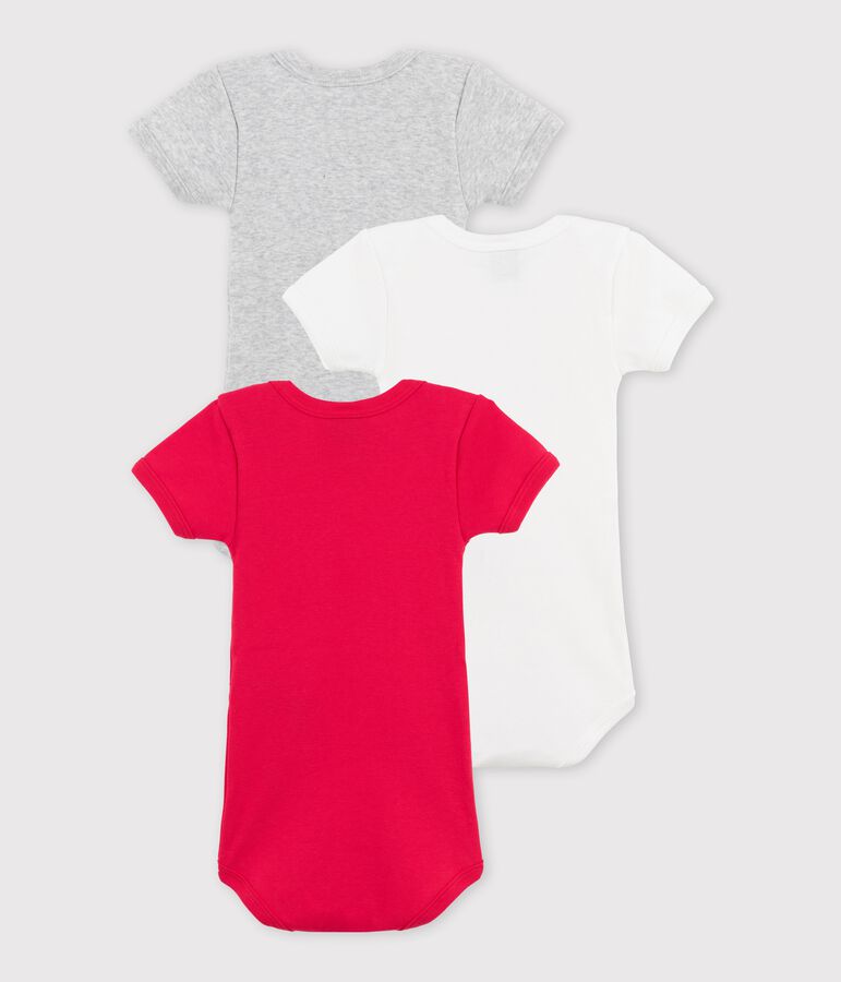 Confezione da 3 body beb&egrave; a manica corta multicolore