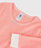 Pigiama snugfit bambina millerighe in cotone rosa PEACHY/bianco MARSHMALLOW