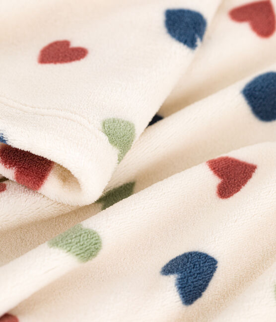 Vestaglia in pile con stampa bambino bianco AVALANCHE/ MULTICO