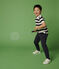 Polo manica corta in jersey bambino blu SMOKING/bianco MARSHMALLOW