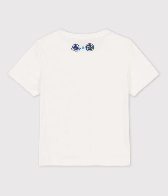 T-shirt bebè Petit Bateau x Water Family bianco MARSHMALLOW