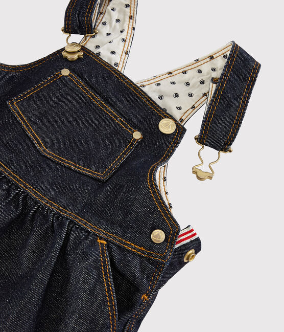 Abito salopette bebè femmina di jeans blu JEAN