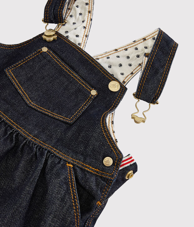 Abito salopette beb&egrave; femmina di jeans blu