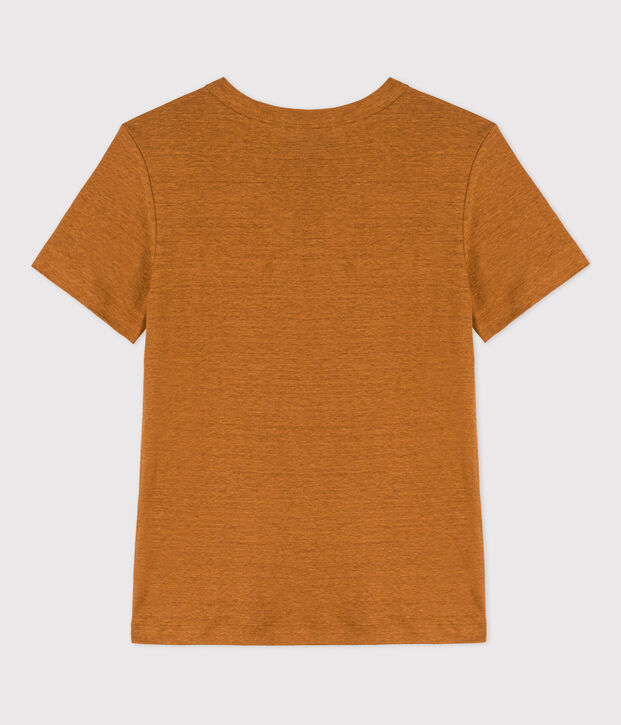 T-shirt L'ICONIQUE in lino Donna marrone