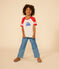 T-shirt bambino in jersey stampato rosso AVALANCHE/ AURORA